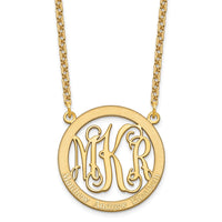 Sterling Silver/Gold-plated Small Family Monogram Necklace