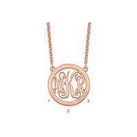 Sterling Silver/Rose-plated Small Family Monogram Necklace