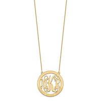 14k Yellow Gold Large Family Monogram Necklace