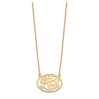 Sterling Silver/Gold-plated Oval Monogram Necklace