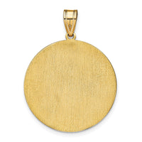 Sterling Silver/Gold-plated Round Block Letter Monogram Pendant