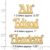 10k Yellow Gold Underlined Name Plate