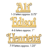 14k Yellow Gold Underlined Name Plate