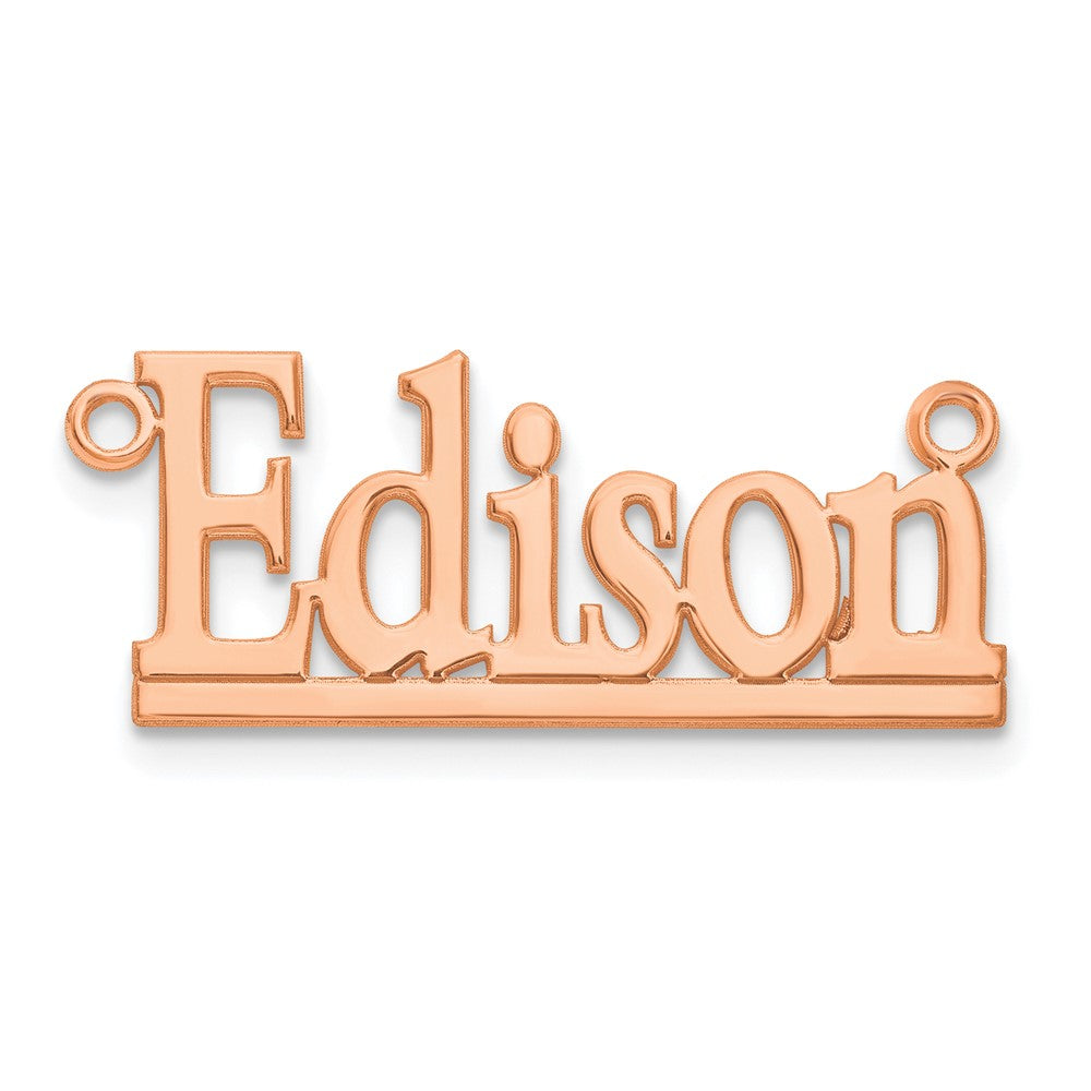 Sterling Silver/Rose-plated Underlined Name Plate