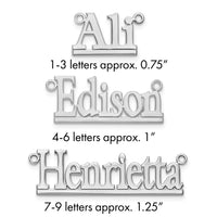 10k White Gold Underlined Name Plate