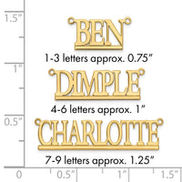 14k Yellow Gold Underlined Name Plate