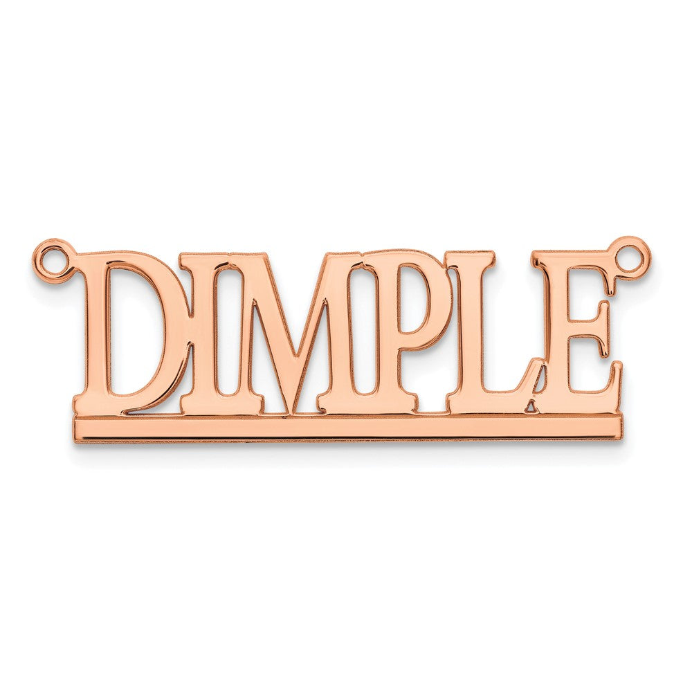 Sterling Silver/Rose-plated Underlined Name Plate