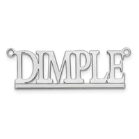 14k White Gold Underlined Name Plate