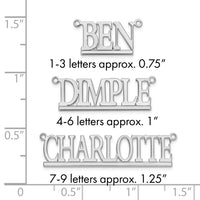 Sterling Silver/Rhodium-plated Underlined Name Plate