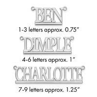 14k White Gold Underlined Name Plate