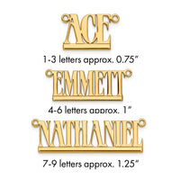 Sterling Silver/Gold-plated Underlined Name Plate