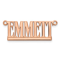 14k Rose Gold Underlined Name Plate