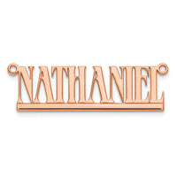 14k Rose Gold Underlined Name Plate