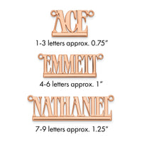 14k Rose Gold Underlined Name Plate