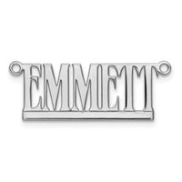 14k White Gold Underlined Name Plate