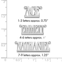 10k White Gold Underlined Name Plate