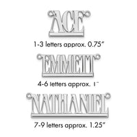10k White Gold Underlined Name Plate