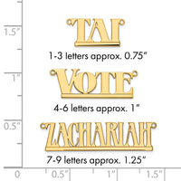 10k Yellow Gold Underlined Name Plate