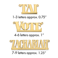 10k Yellow Gold Underlined Name Plate