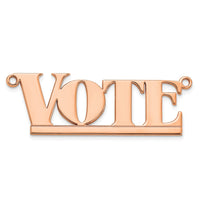 Sterling Silver/Rose-plated Underlined Name Plate