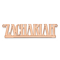 Sterling Silver/Rose-plated Underlined Name Plate