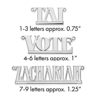 14k White Gold Underlined Name Plate