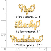 14k Yellow Gold Name Plate