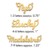 14k Yellow Gold Name Plate