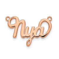Sterling Silver/Rose-plated Name Plate