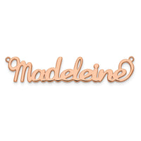 Sterling Silver/Rose-plated Name Plate