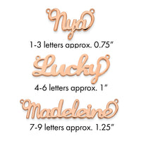 Sterling Silver/Rose-plated Name Plate