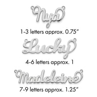 Sterling Silver/Rhodium-plated Name Plate