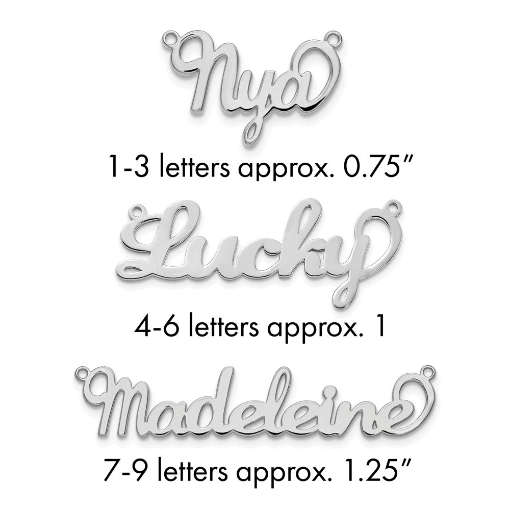 14k White Gold Name Plate