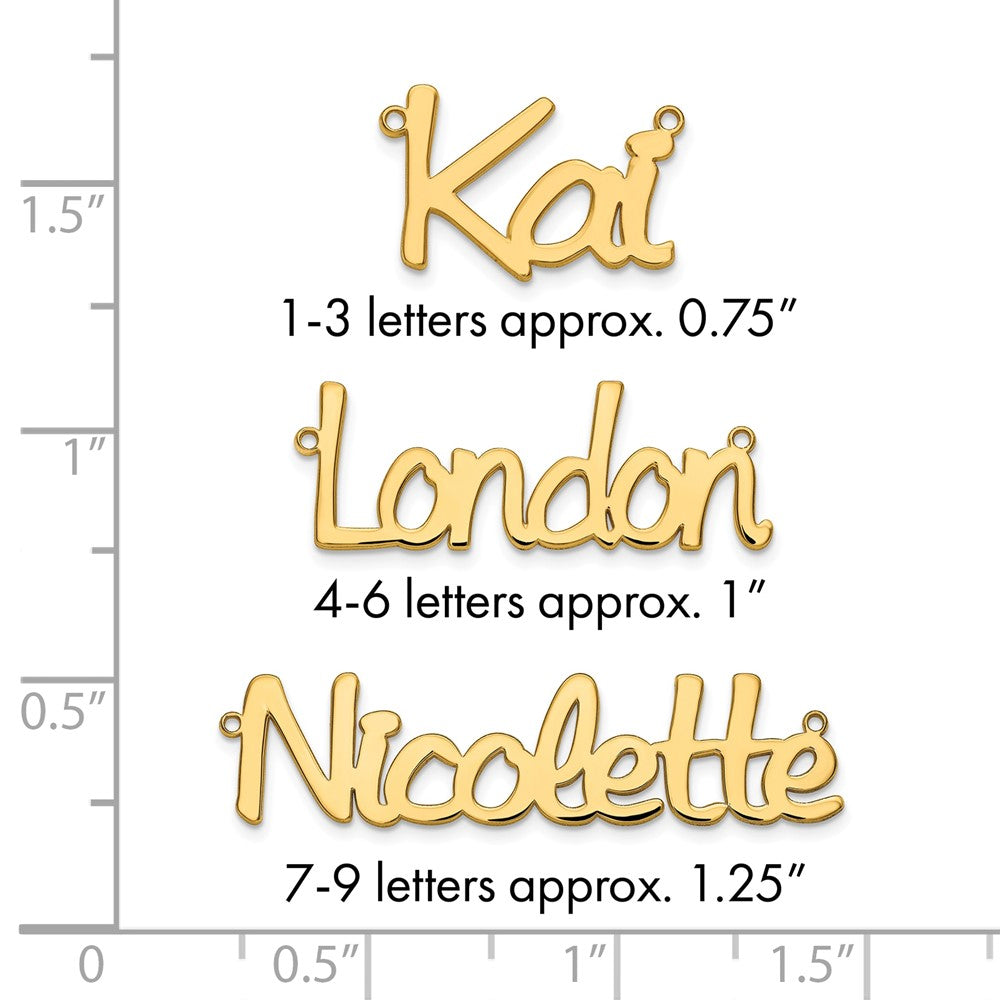 10k Yellow Gold Polished Name Plate