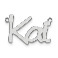 sterling Silver/Rhodium-plated Polished Name Plate