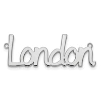 sterling Silver/Rhodium-plated Polished Name Plate