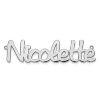 10k White Gold Polished Name Plate
