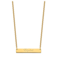 SS/Gold-plated Medium EDWARDIAN SCRIPT Bar Necklace