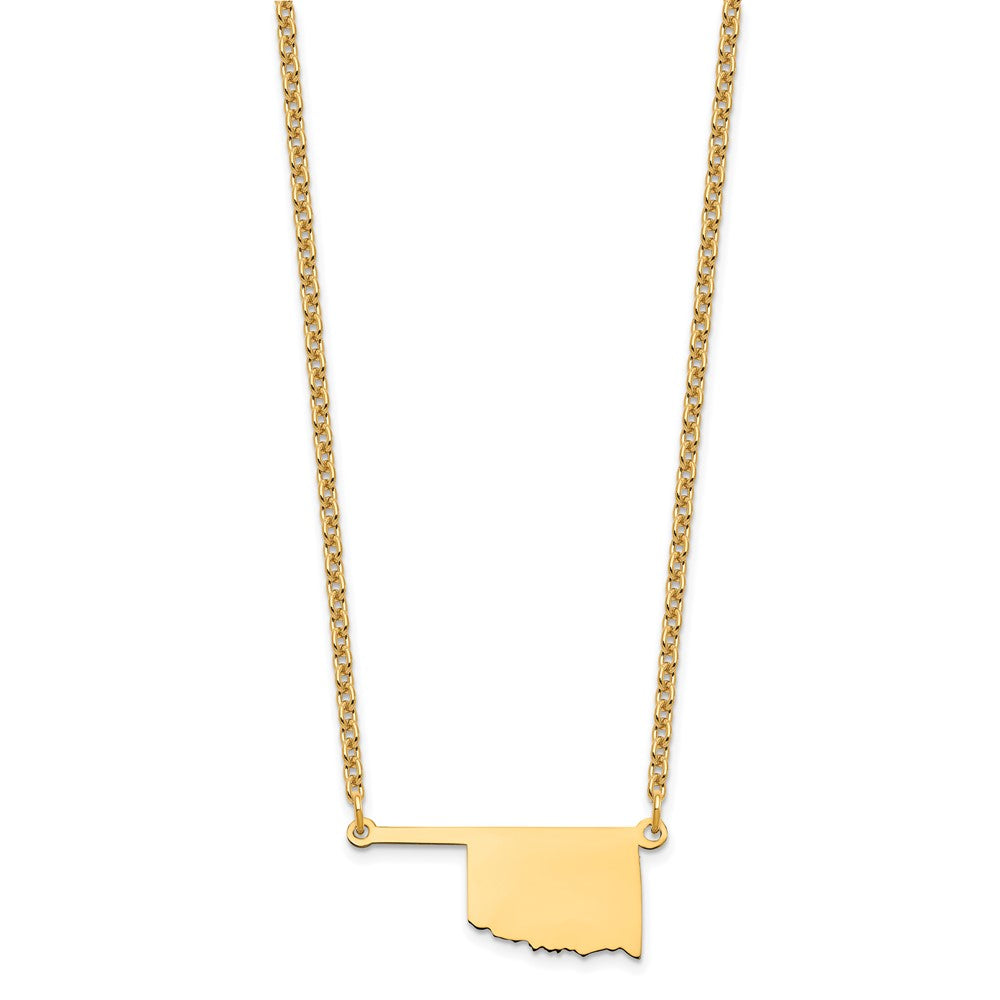 Sterling Silver/gold-plated Oklahoma State Necklace