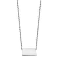 Sterling Silver/Rhodium-plated North Dakota State Necklace