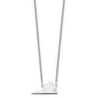 Sterling Silver/Rhodium-plated Virginia State Necklace
