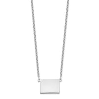 14KW Wyoming State Necklace