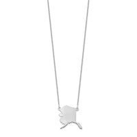 14KW Alaska State Necklace