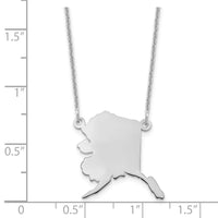 14KW Alaska State Necklace