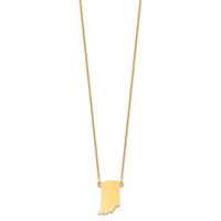 14KY Indiana State Necklace
