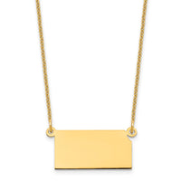 14KY Kansas State Necklace