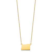 14KY Oregon State Necklace