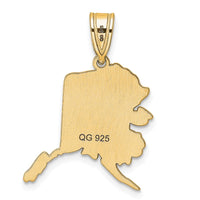 14KY Alaska State Pendant