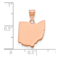 10K Rose Gold Ohio State Pendant