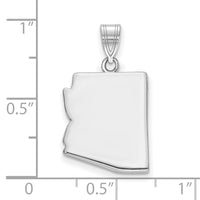 Sterling Silver/Rhodium-plated Arizona State Pendant